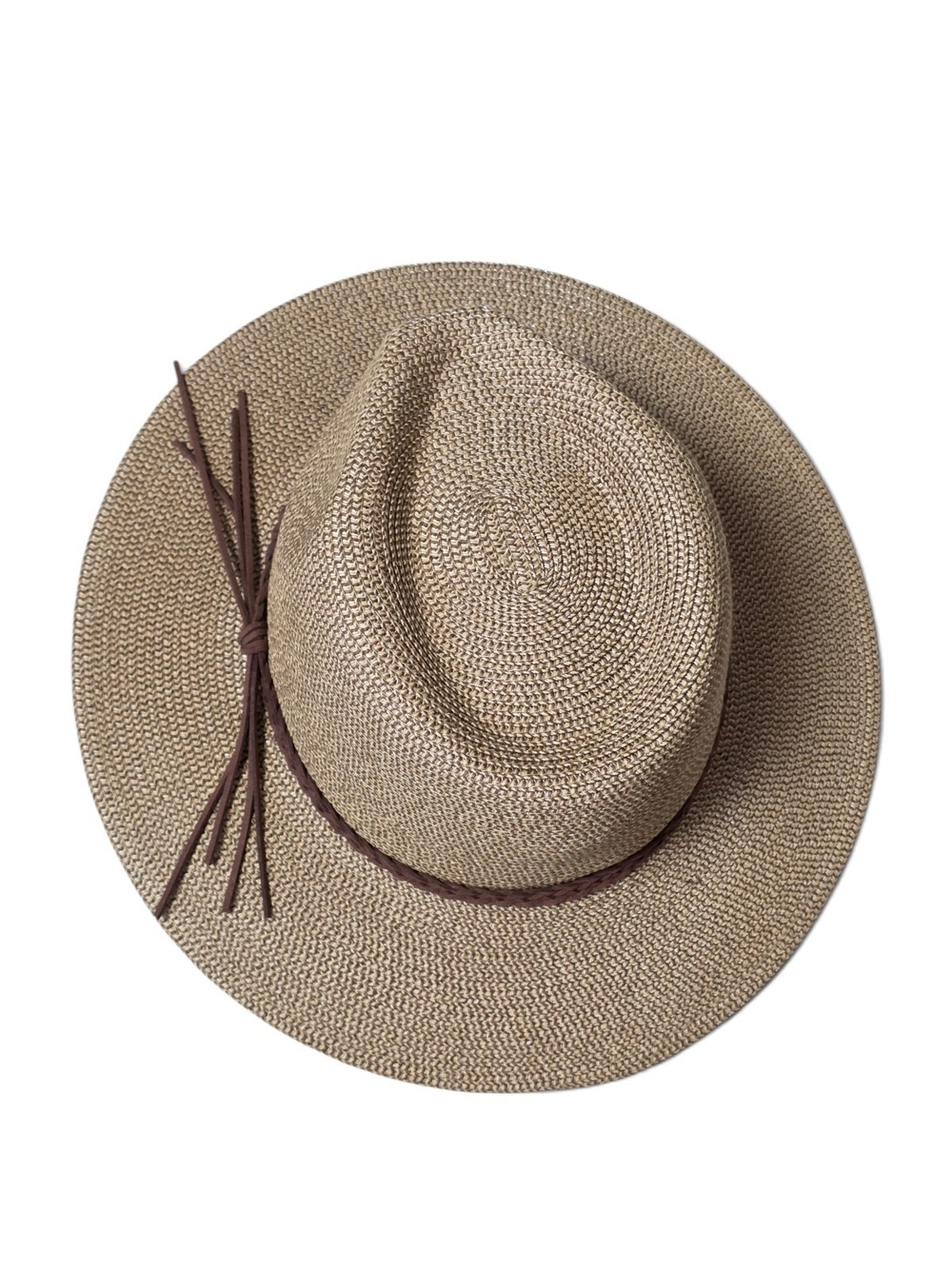 Furtalk Women's Straw Fedora Hat in Tan